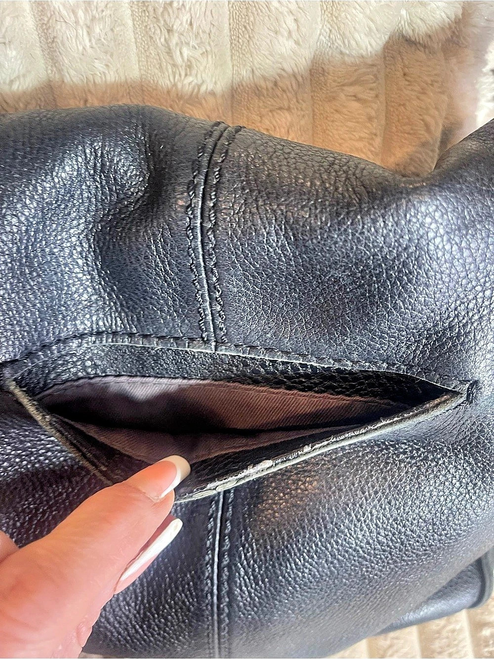 The Sak Black Leather Studded Crossbody Bag - Picture 6 of 8